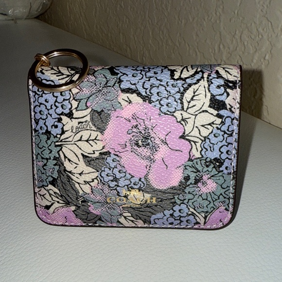 Coach Floral Women's Wallet - Pink, Black, and Blue - Picture 1 of 6